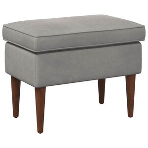 vidaXL Fotpall Ljusgr&aring; 55 x 35 x 41 cm Sammet