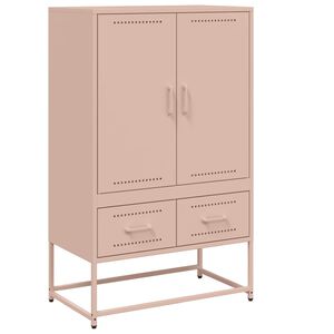 vidaXL H&ouml;gsk&aring;p rosa 68x39x111,5 cm st&aring;l