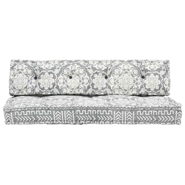 vidaXL Dynor till pallsoffa ljusgrå tyg lapptäcke