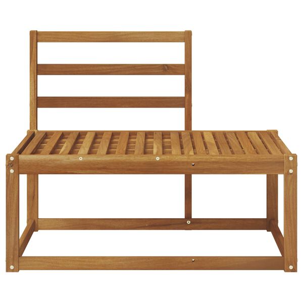 vidaXL Modulsoffa utomhus Naturf&auml;rg 91 x 63 x 73 cm Massivt Akaciatr&auml;