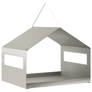 vidaXL H&auml;ngande f&aring;gelmatare Rostfritt st&aring;l Silver 30 x 23 x 23 cm