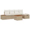 vidaXL Tr&auml;dg&aring;rdsoffset 6 st Beige konstrotting