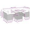 vidaXL Matgrupp f&ouml;r tr&auml;dg&aring;rden med dynor 8 delar beige konstrotting
