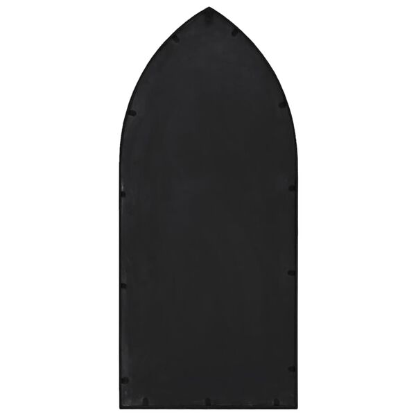 vidaXL Tr&auml;dg&aring;rdsspegel svart 100x45 cm j&auml;rn f&ouml;r utomhusbruk