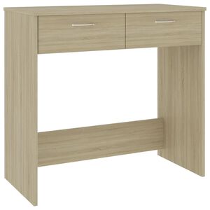 vidaXL Skrivbord sonoma-ek 80x40x75 cm konstruerat tr&auml;