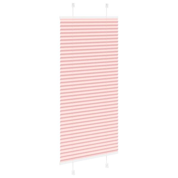 vidaXL Plisserad persienn rosa 55x150cm tyg bredd 54,4cm polyester