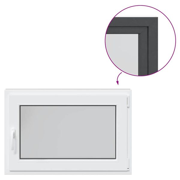 vidaXL K&auml;llarf&ouml;nster "RISOR" 90x50 cm Tilt- och vridf&ouml;nster DIN h&ouml;ger antracit