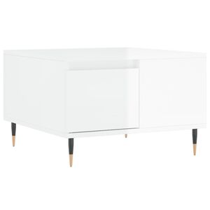 vidaXL Soffbord vit h&ouml;gglans 55x55x36,5 cm konstruerat tr&auml;