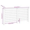 vidaXL Elementskydd vit 153x19x84 cm massiv furu
