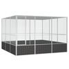 vidaXL F&aring;gelbur antracit 302,5x324,5x211,5 cm galvaniserat st&aring;l