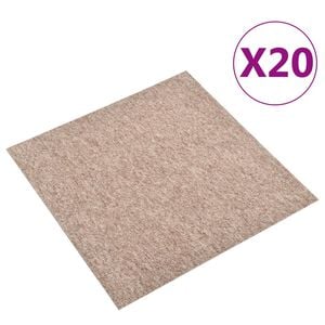 vidaXL Textilplattor 20 st 5 m² 50x50 cm beige