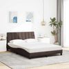 vidaXL Bed with Mattress "Hanko" Dark Brown 120x200 cm Fabric