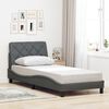 vidaXL Bed Frame without Mattress Dark Grey 90x200 cm Fabric