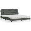 vidaXL Bed with Mattress "Hvar" Dark Grey 180x200 cm Fabric