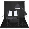 vidaXL Fotostudio med lampor och bakgrund