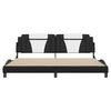 vidaXL Bed Frame "Viana" with LED without Mattress Black and White 200x200 cm