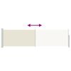 vidaXL Infällbar sidomarkis 140x500 cm gräddvit