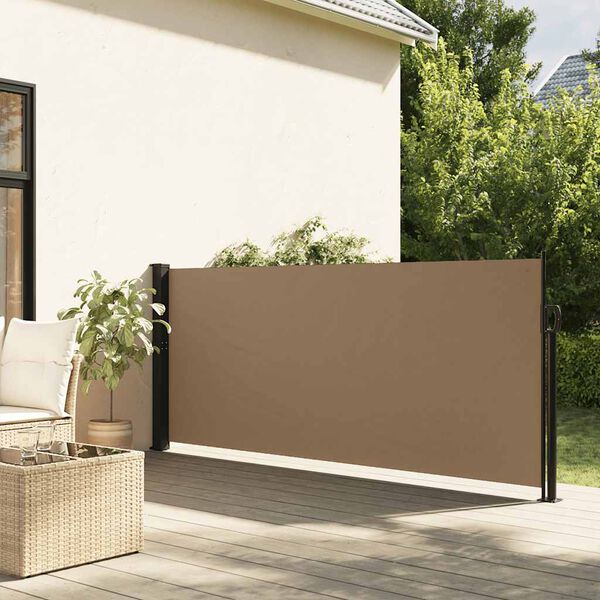 vidaXL Inf&auml;llbar sidomarkis taupe 120x600 cm