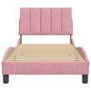 vidaXL Bed Frame without Mattress "Hanko" Pink 90x200 cm Velvet