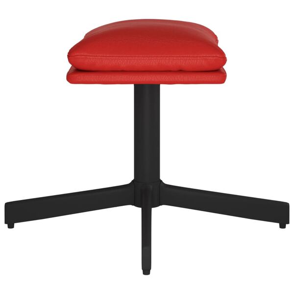 vidaXL Fotpall vinröd 60x60x36 cm konstläder