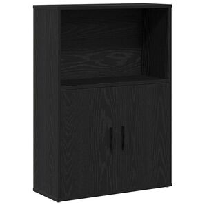 vidaXL Bokhylla svart ek 60x24x85 cm konstruerat tr&auml;