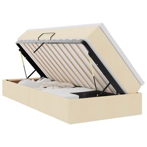 vidaXL F&ouml;rvaringss&auml;ng med madrass Kr&auml;m 100 x 200 cm Polyester