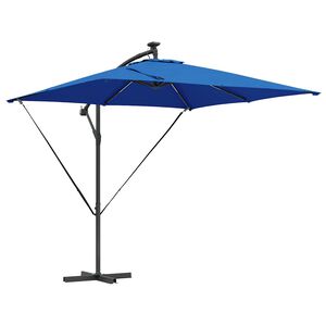 vidaXL Parasoll 249 x 249 x 250 cm Polyester och aluminium Azurbl&aring;