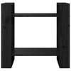 vidaXL Bokhylla/Rumsavdelare svart 60x35x57 cm massiv furu