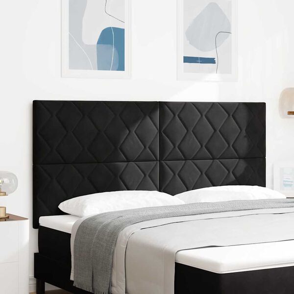 vidaXL LED huvuddyna Svart 180 cm Konstl&auml;der