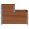 vidaXL Pallkrage 3 niv&aring;er brun 120x80 cm massiv furu