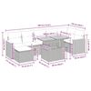 vidaXL Trädgårdssoffset med dynor 8 delar beige konstrotting akaciaträ