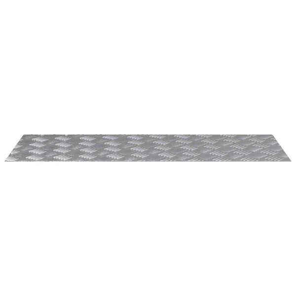 vidaXL Trappsteg Rektangul&auml;r 2 pcs Silver 100 x 40 cm Aluminium