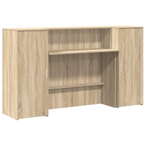vidaXL Receptionsdisk sonoma-ek 180x50x103,5 cm konstruerat tr&auml;