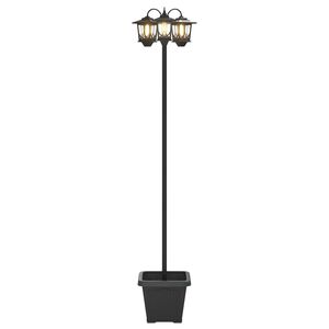 vidaXL Utomhus Solamp with LED Bulb Svart