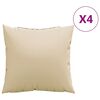 vidaXL Prydnadskuddar 4 st beige 40x40 cm tyg
