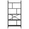vidaXL Hyllsystem Svart Ek 75 x 30 x 156 cm Konstruerat tr&auml;