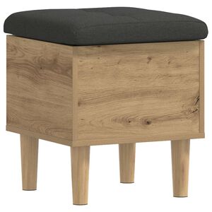 vidaXL F&ouml;rvaringsb&auml;nk med kudde Artisan-ek 42 x 42 x 46 cm
