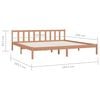 vidaXL Sängram honungsbrun massiv furu 180x200 cm