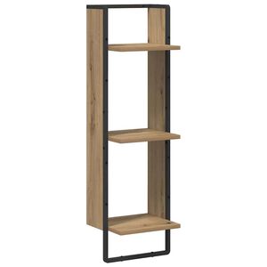 vidaXL V&auml;gg hylla Artisan Ek 30 x 25 x 100 cm Konstruerat tr&auml;