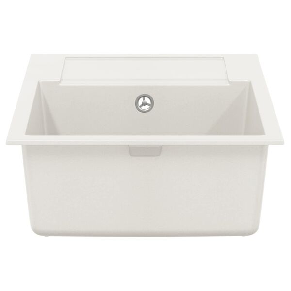 vidaXL Diskho Vit 780 x 500 mm 80% Kvarts och 20% Resin