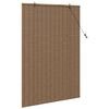 vidaXL Rullgardin med gardiner Brun 120 x 160 cm Bambu