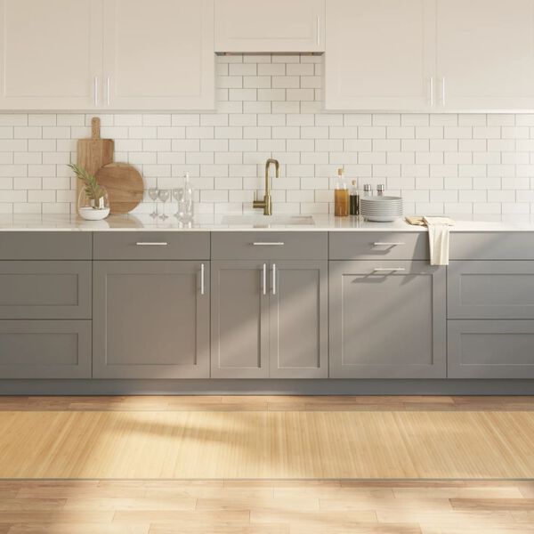 vidaXL Matta rektangul&auml;r ljus naturlig 80x400 cm bambu