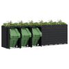vidaXL Förvaring för 6 soptunnor Svart 408 x 77,5 x 121,5 cm