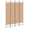 vidaXL 4-panelig rumsavskiljare Beige 160 x 220 cm Tyg