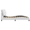 vidaXL Bed Frame without Mattress "Hvar" White 120x200 cm Faux Leather