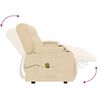 vidaXL Massagefåtölj med kopphållare 4-sits gräddvit tyg