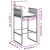 vidaXL Barstolarför för trädgården med dynor 2 st brun konstrotting