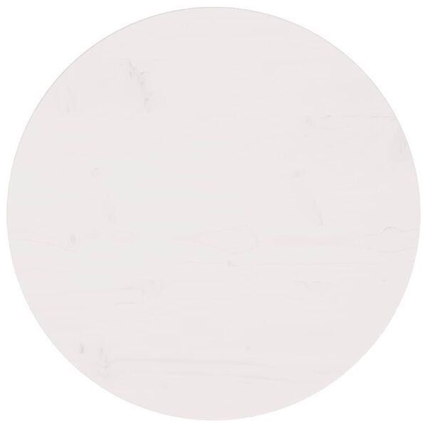 vidaXL Bordsskiva vit &Oslash;60x2,5 cm massiv furu
