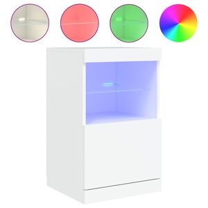 vidaXL Sk&auml;nk med LED-belysning vit 41x37x67 cm