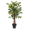 vidaXL Konstv&auml;xt citrontr&auml;d med 3 stammar gr&ouml;n 85 cm PP